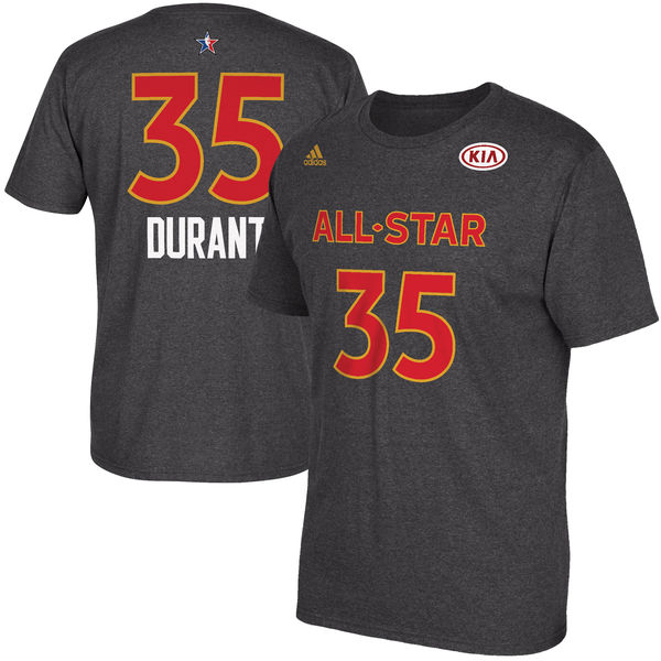 Men's Kevin Durant adidas Charcoal 2017 All-Star Game Name & Number T-Shirt