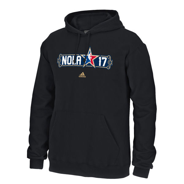 Men's NBA adidas Black 2017 All-Star Game Wordmark Pullover Hoodie - Click Image to Close
