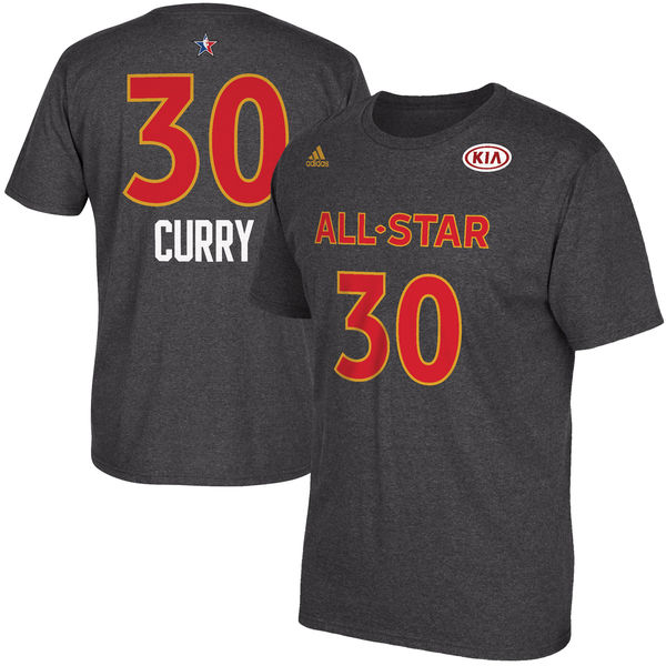 Men's Stephen Curry adidas Charcoal 2017 All-Star Game Name & Number T-Shirt