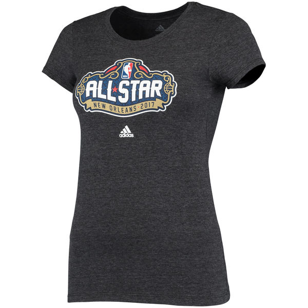Women's NBA adidas Black 2017 All-Star Game Primary Logo T-Shirt - Click Image to Close