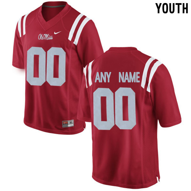 Ole Miss Rebels Red Men's Customized College Jersey