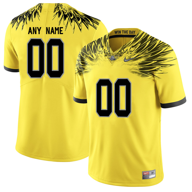 Oregon Ducks Yellow Win The Day Men's Customized College Jersey