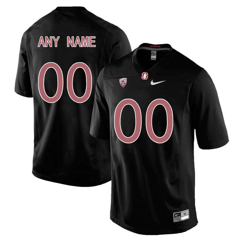 Stanford Cardinal Black Men's Customized College Jersey - Click Image to Close