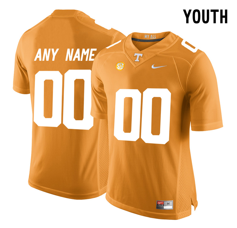 Tennessee Volunteers Orange 2016 SEC Youth Customized College Jersey