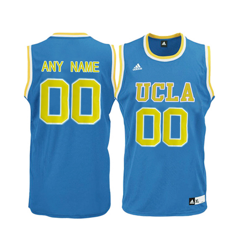 UCLA Bruins Blue Men's Customized College Basketball Jersey