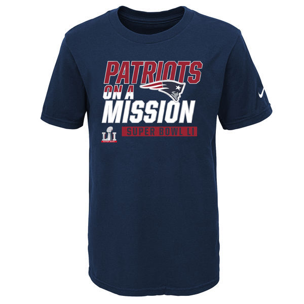 Nike New England Patriots Navy 2017 Super Bowl LI Men's T-Shirt