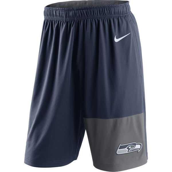 Nike Seattle Seahawks Navy NFL Shorts - Click Image to Close