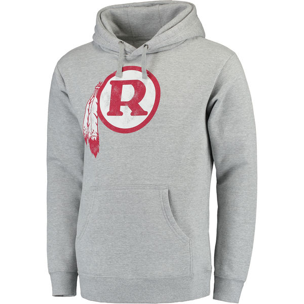 Men's Washington Redskins Pro Line Gray Throwback Logo Pullover Hoodie Men's Washington Redskins Pro Line Gray Throwback Logo Pullover Hoodie