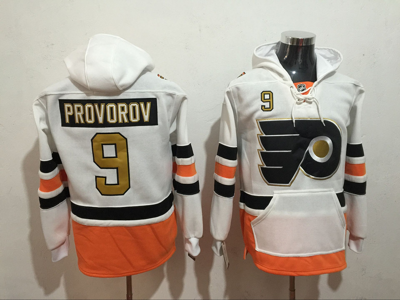 Flyers 9 Ivan Provorov White All Stitched Hooded Sweatshirt