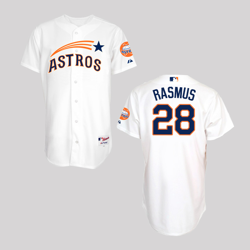 Astros 28 Colby Rasmus White Throwback Jersey