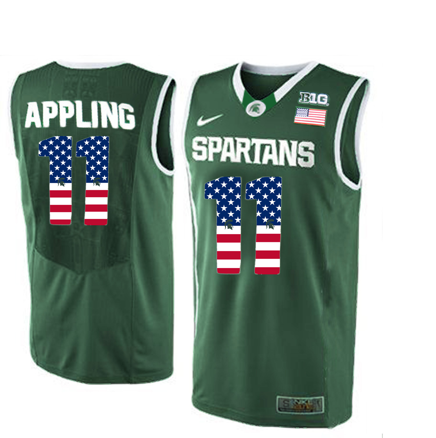 Michigan State Spartans 11 Keith Appling Green College Basketball Jersey