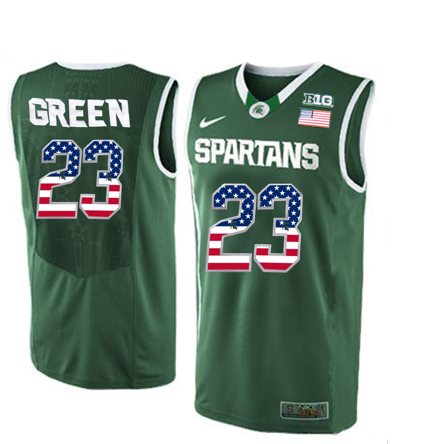 Michigan State Spartans 23 Draymond Green Green College Basketball Jersey