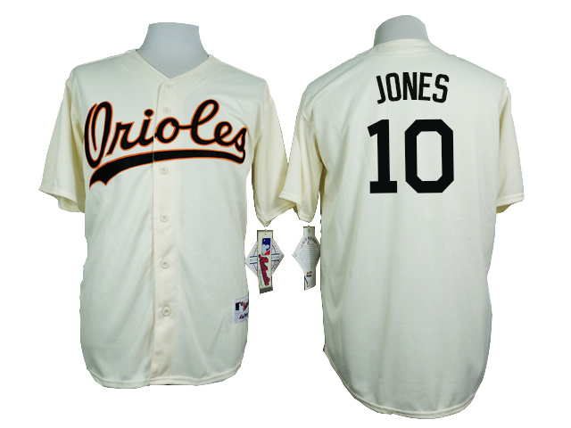 Orioles 10 Adam Jones Cream 1954 Turn Back The Clock Throwback Jersey