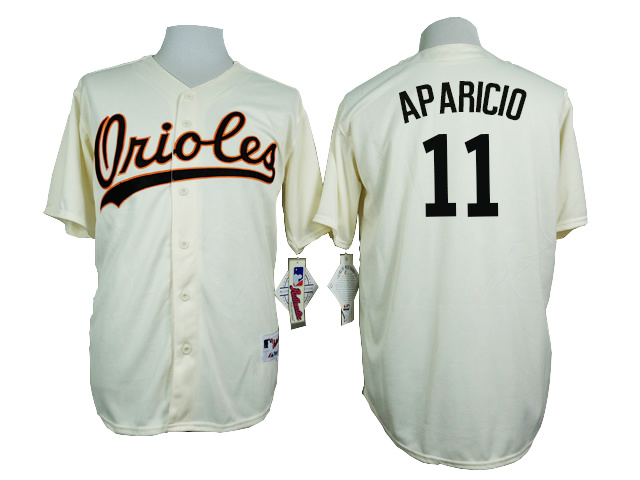 Orioles 11 Luis Aparicio Cream 1954 Turn Back The Clock Throwback Jersey