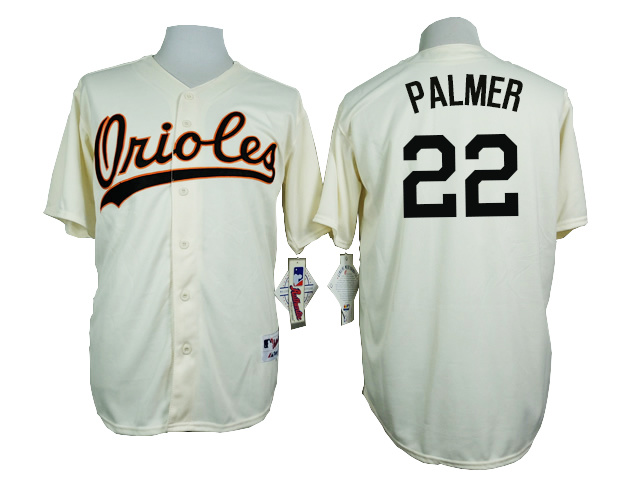 Orioles 22 Jim Palmer Cream 1954 Turn Back The Clock Throwback Jersey