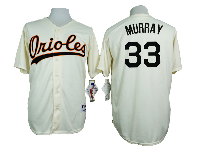 Orioles 33 Eddie Murray Cream 1954 Turn Back The Clock Throwback Jersey