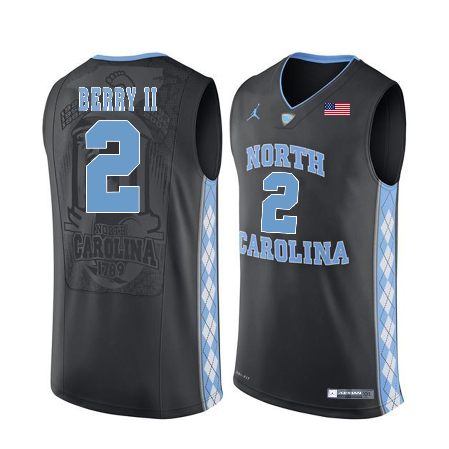 North Carolina Tar Heels 2 Joel Berry II Black College Basketball Jersey