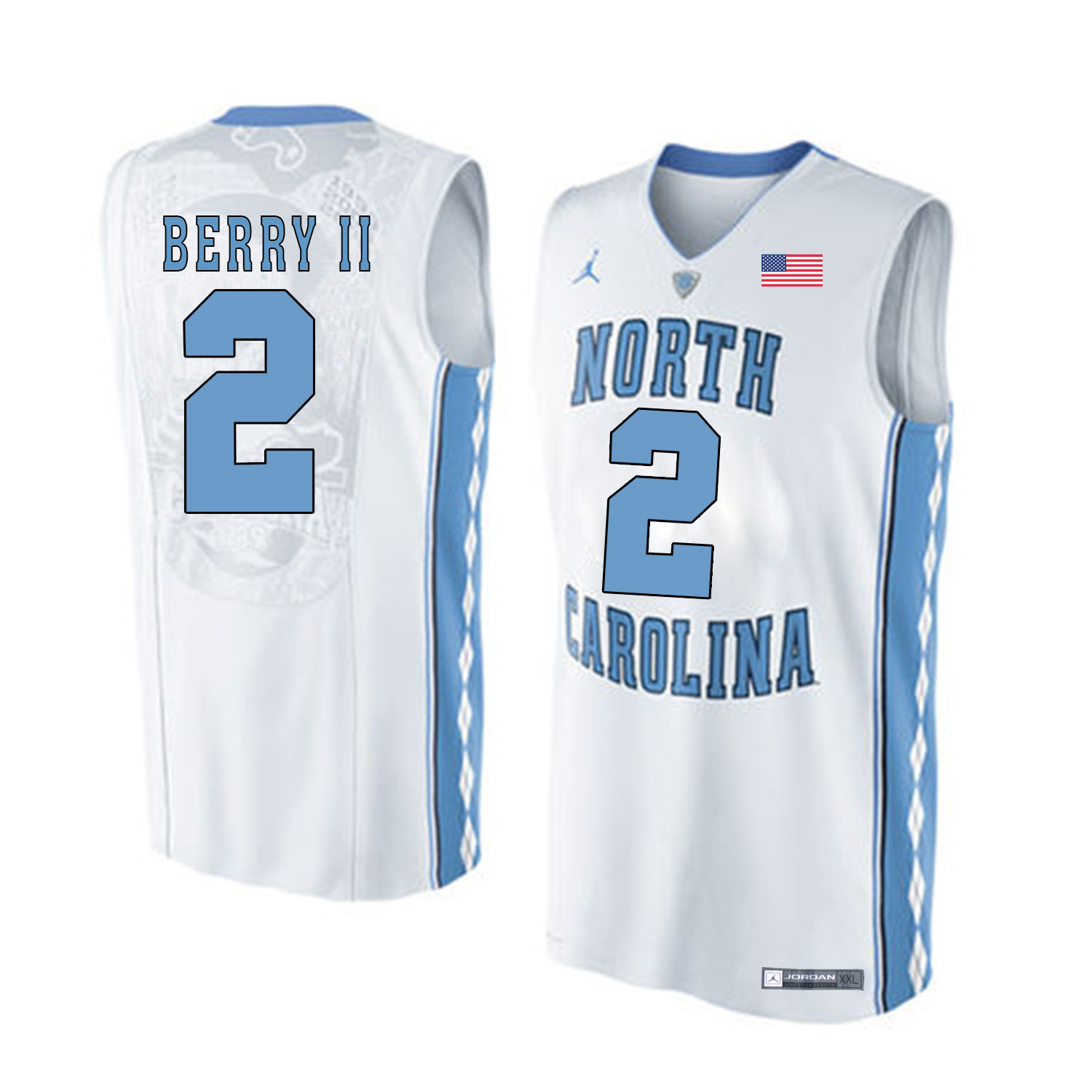 North Carolina Tar Heels 2 Joel Berry II White College Basketball Jersey