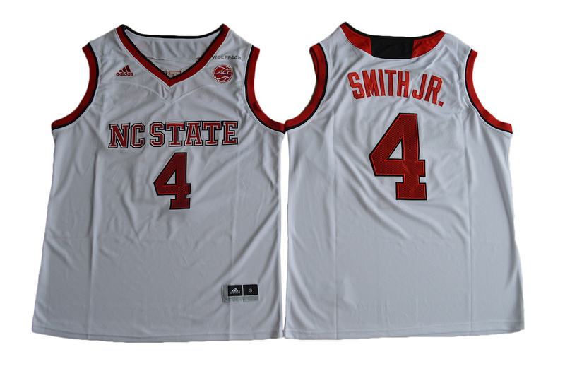 NC State Wolfpack 4 Dennis Smith Jr. White College Basketball Jersey