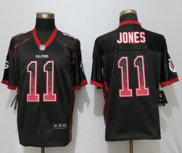 Nike Falcons 11 Julio Jones Black Drift Fashion Elite Jersey