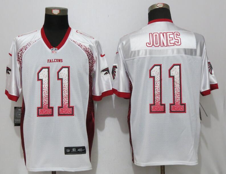 Nike Falcons 11 Julio Jones White Drift Fashion Elite Jersey