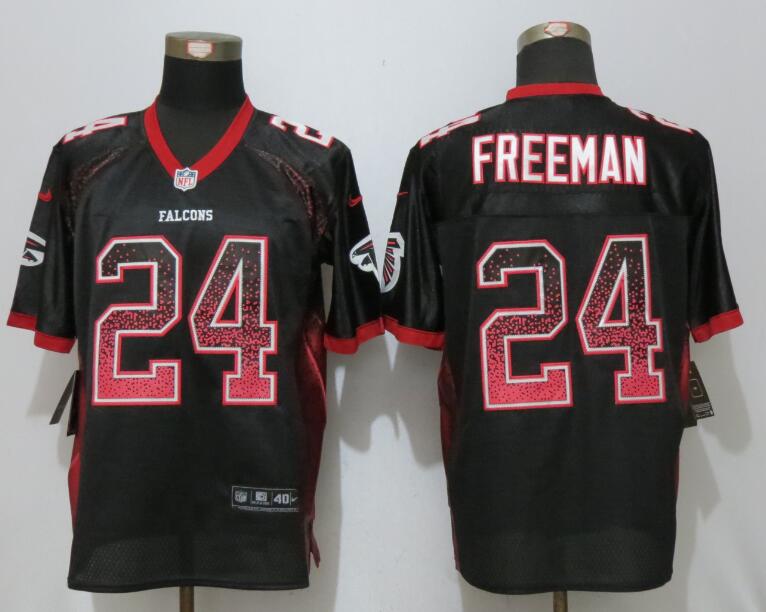 Nike Falcons 24 Devonta Freeman Black Drift Fashion Elite Jersey