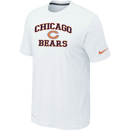 Chicago Bears Team Logo White Nike Men's Short Sleeve T-Shirt