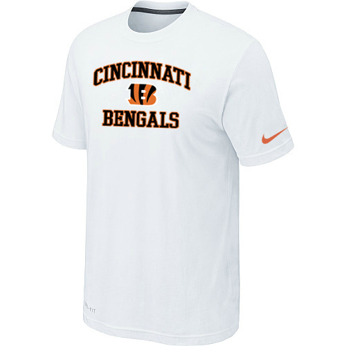 Cincinnati Bengals Team Logo White Nike Men's Short Sleeve T-Shirt