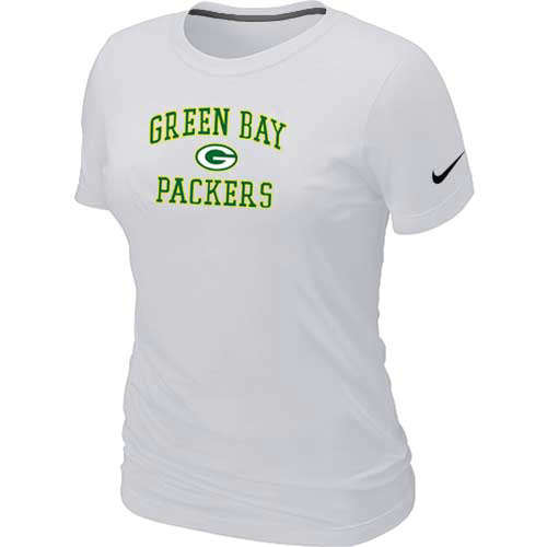 Green Bay Packers Team Logo White Nike Women's Short Sleeve T-Shirt