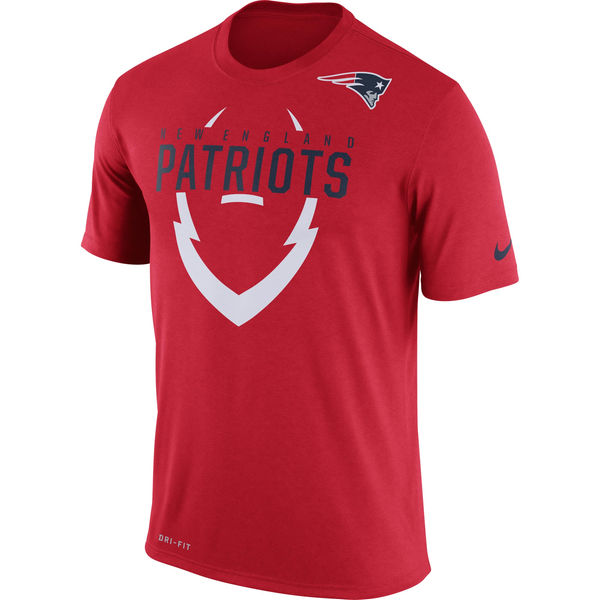 New England Patriots Team Logo Red Nike Men's Short Sleeve T-Shirt