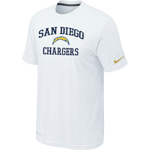 San Diego Chargers Team Logo White Nike Men's Short Sleeve T-Shirt
