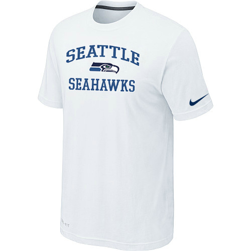 Seattle Seahawks Team Logo White Nike Men's Short Sleeve T-Shirt