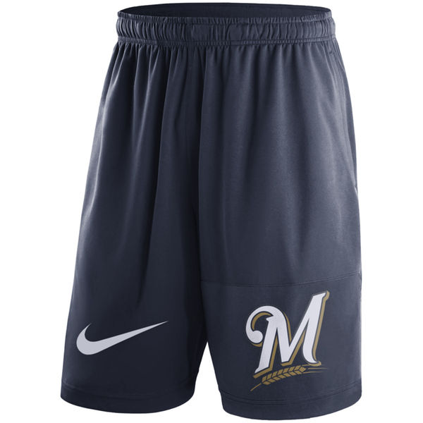 Men's Milwaukee Brewers Nike Navy Dry Fly Shorts