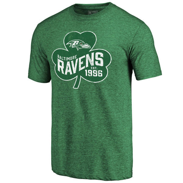 Baltimore Ravens St. Patrick's Day Green Men's Short Sleeve T-Shirt