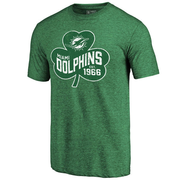Miami Dolphins St. Patrick's Day Green Men's Short Sleeve T-Shirt