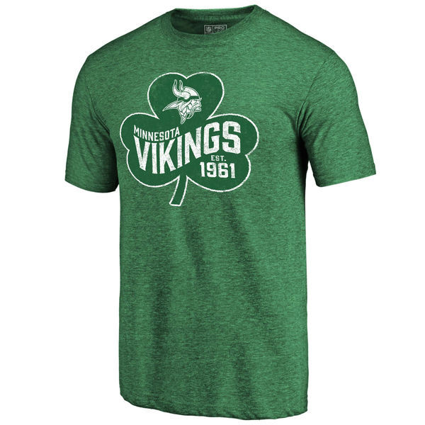 Minnesota Vikings St. Patrick's Day Green Men's Short Sleeve T-Shirt