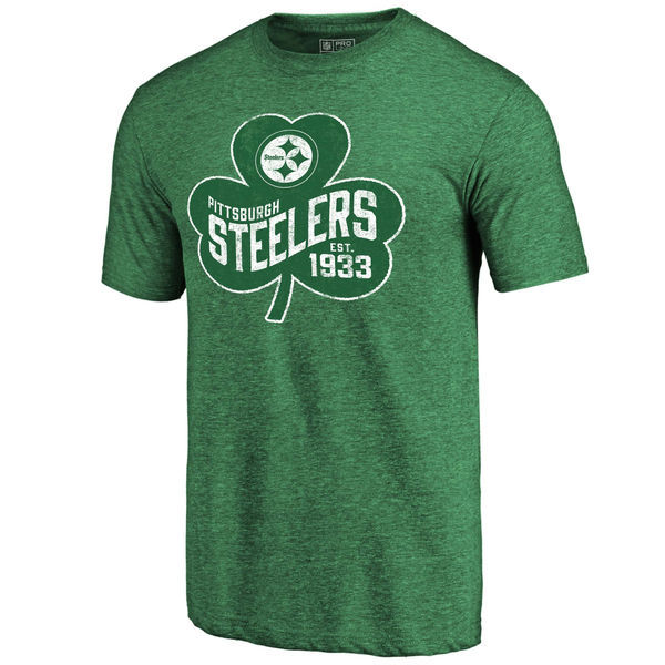 Pittsburgh Steelers St. Patrick's Day Green Men's Short Sleeve T-Shirt