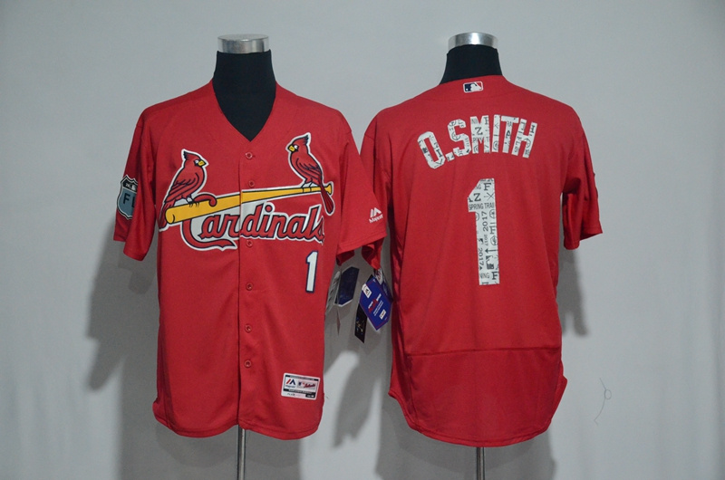 Cardinals 1 O.Smith Red 2017 Spring Training Flexbase Jersey Cardinals 1 O.Smith Red 2017 Spring Training Flexbase Jersey