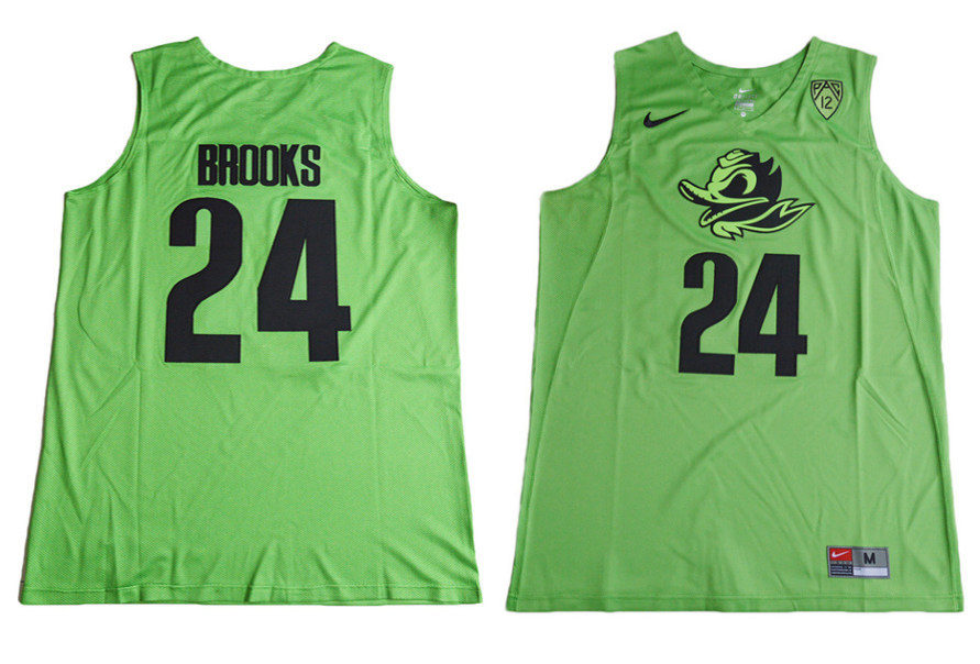 Oregon Ducks 24 Dillon Brooks Fluorescent Green College Basketball Jersey