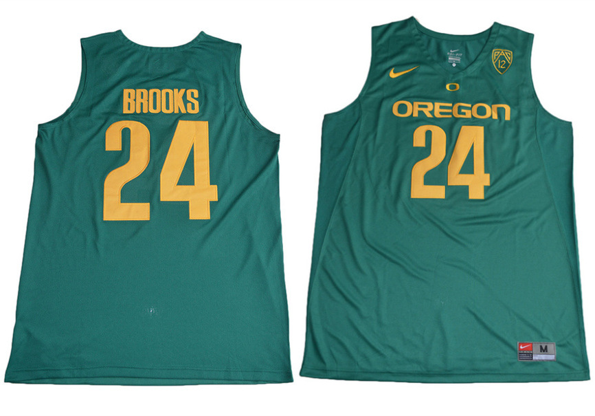 Oregon Ducks 24 Dillon Brooks Green College Basketball Jersey