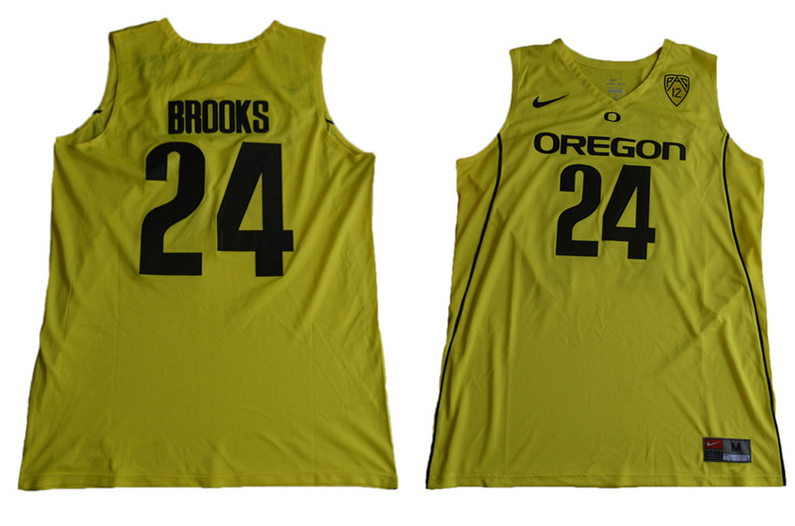 Oregon Ducks 24 Dillon Brooks Yellow College Basketball Jersey