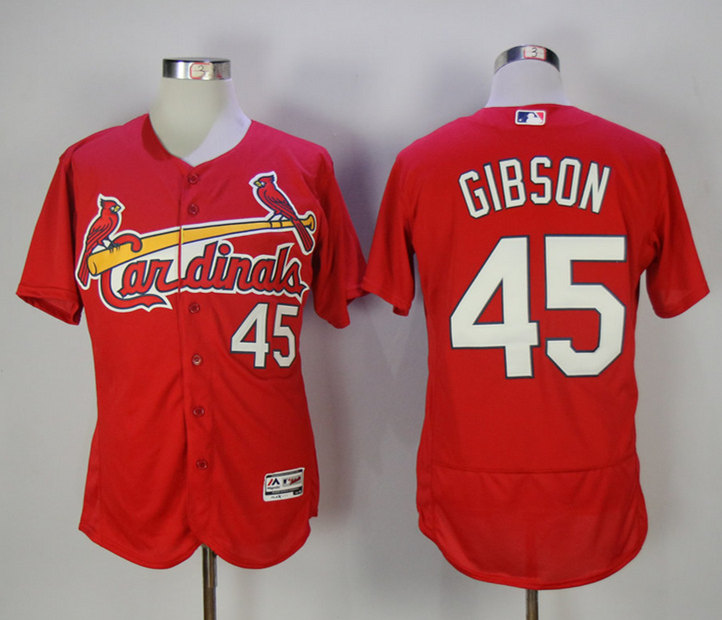 Cardinals 45 Bob Gibson Red Flexbase Jersey