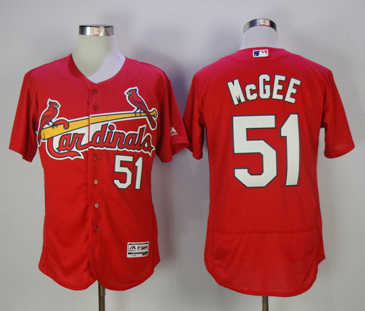 Cardinals 51 Willie McGee Red Flexbase Jersey
