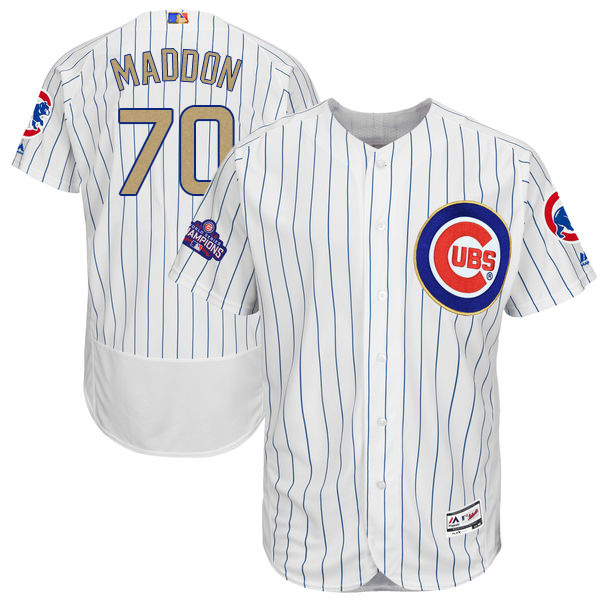 Cubs 70 Joe Maddon White 2017 Gold Program Flexbase Jersey Cubs 70 Joe Maddon White 2017 Gold Program Flexbase Jersey
