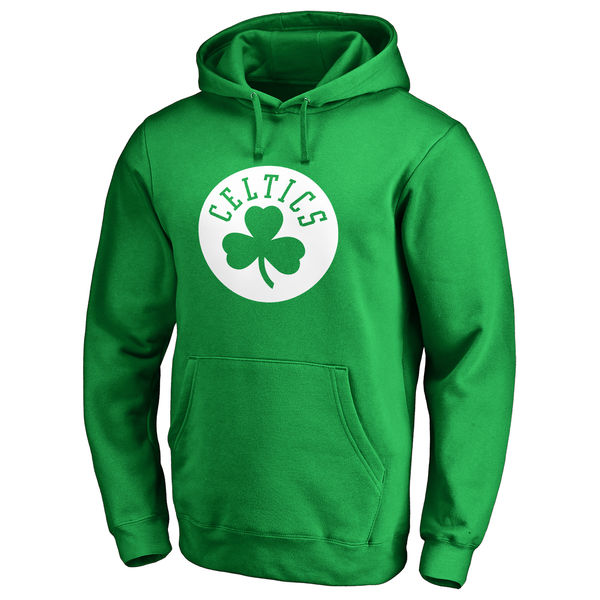 Boston Celtics Fanatics Branded Kelly Green St. Patrick's Day White Logo Pullover Hoodie
