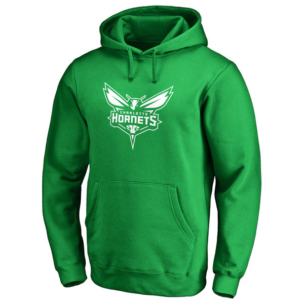 Charlotte Hornets Fanatics Branded Kelly Green St. Patrick's Day White Logo Pullover Hoodie