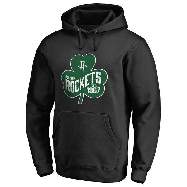 Houston Rockets Fanatics Branded Black Big & Tall St. Patrick's Day Paddy's Pride Pullover Hoodie