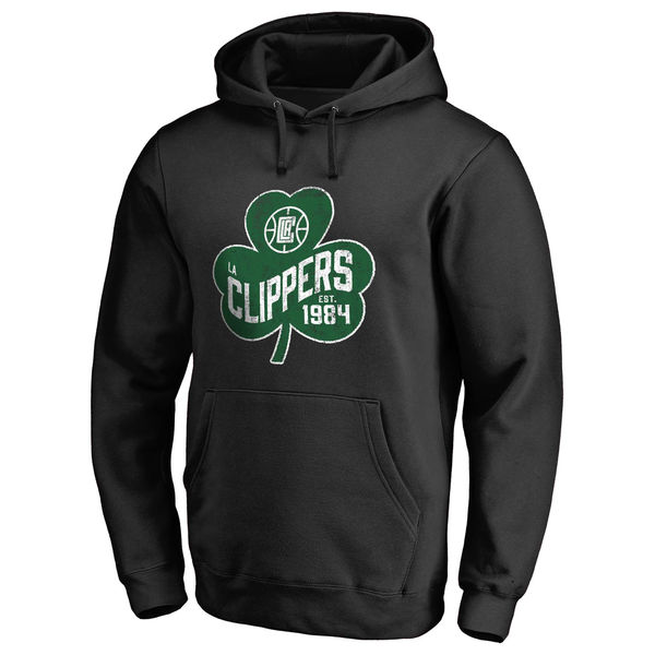 LA Clippers Fanatics Branded Black Big & Tall St. Patrick's Day Paddy's Pride Pullover Hoodie