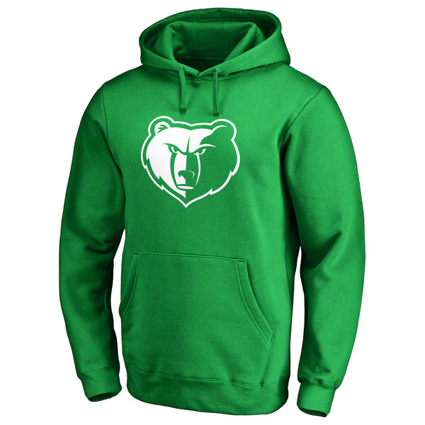Memphis Grizzlies Fanatics Branded Kelly Green St. Patrick's Day White Logo Pullover Hoodie - Click Image to Close
