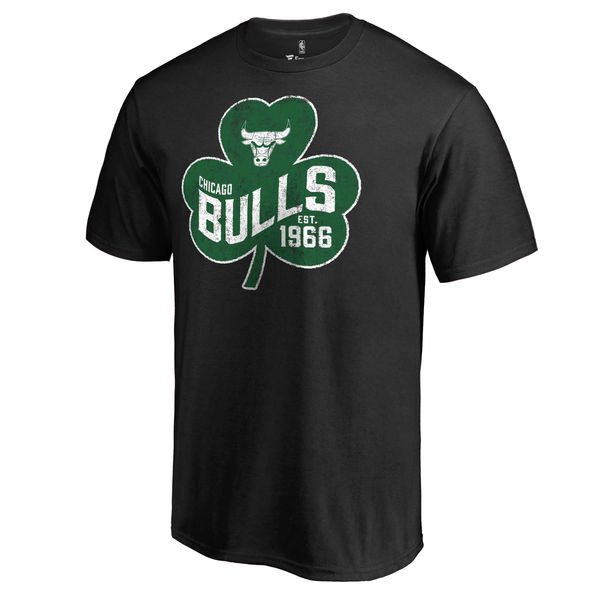 Chicago Bulls Fanatics Branded Black Big & Tall St. Patrick's Day Paddy's Pride T-Shirt